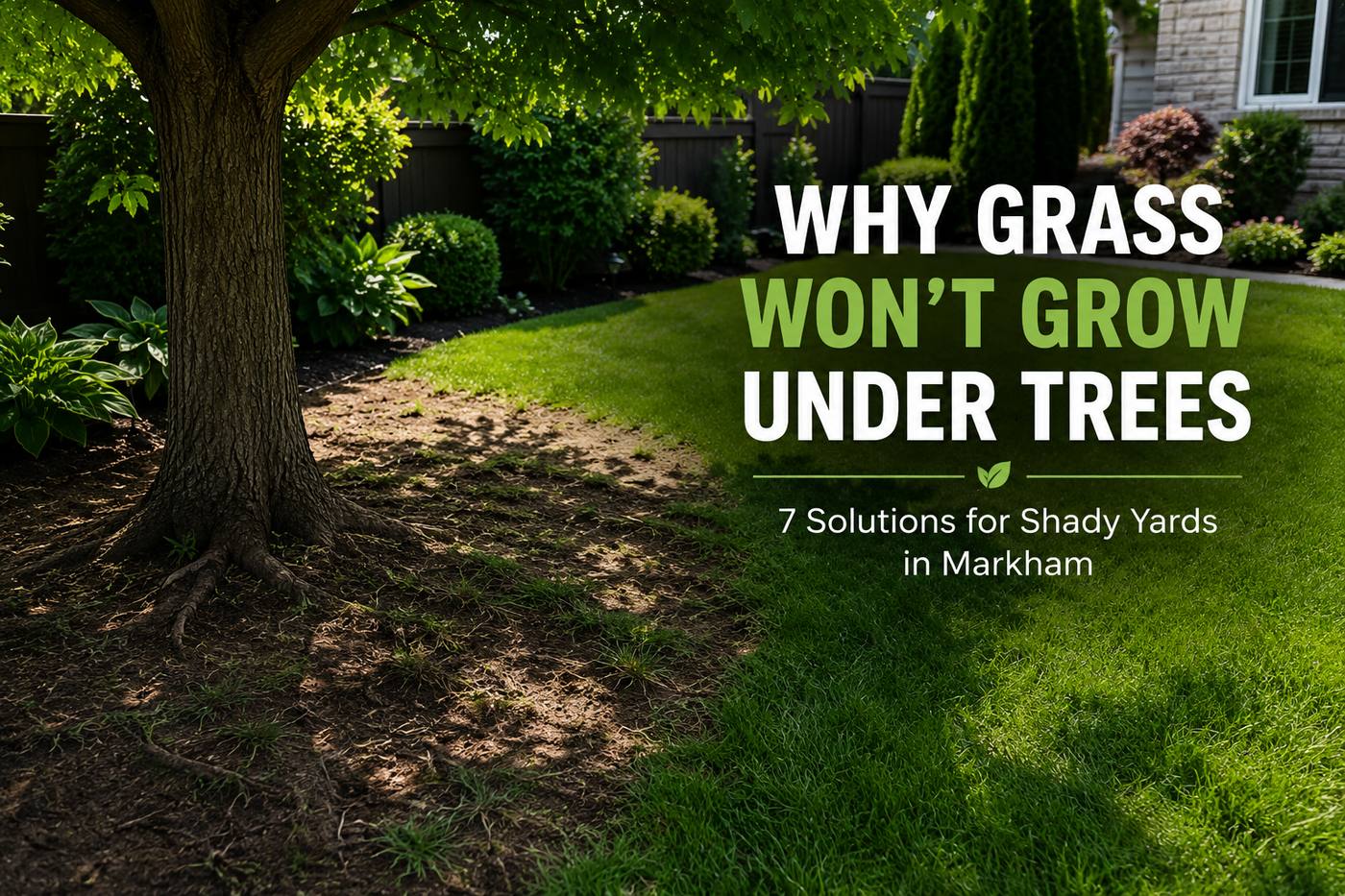 Grass Won't Grow Under Trees in Markham? 7 Solutions - ISR Gardening Inc