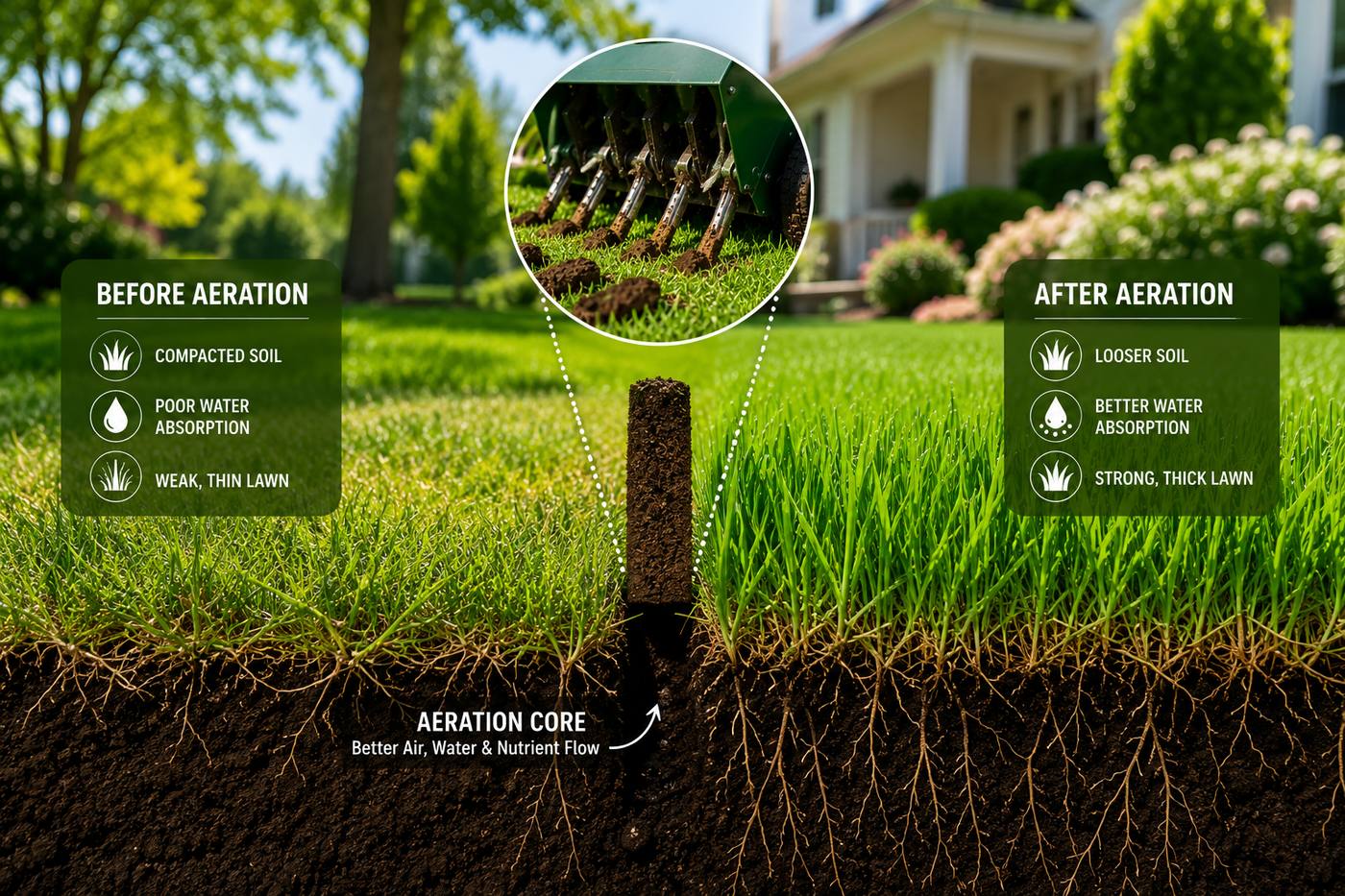 Lawn Aeration Markham | Professional Lawn Care Services - ISR Gardening Inc