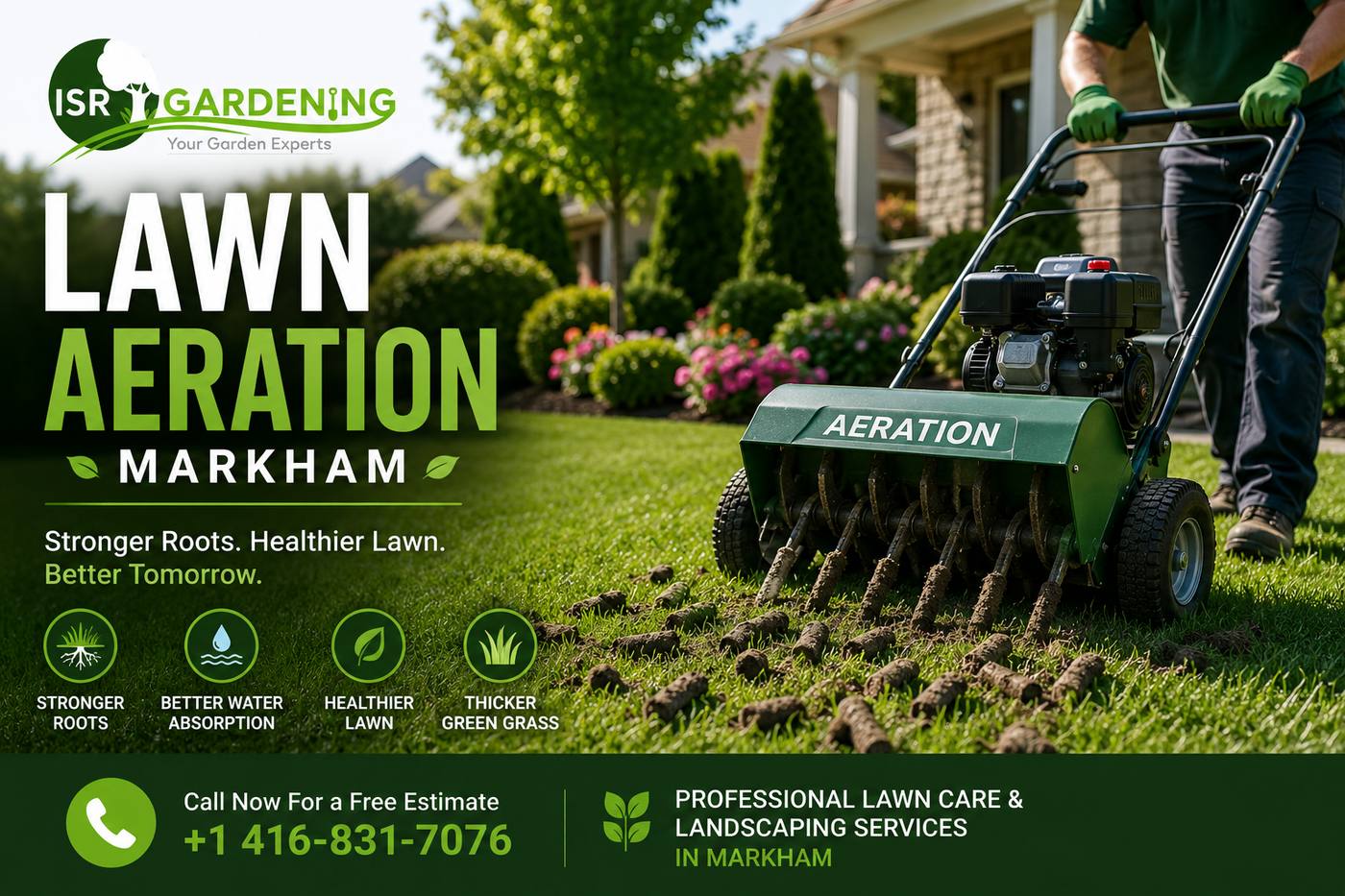 Lawn Aeration Markham | Professional Lawn Care Services - ISR Gardening Inc