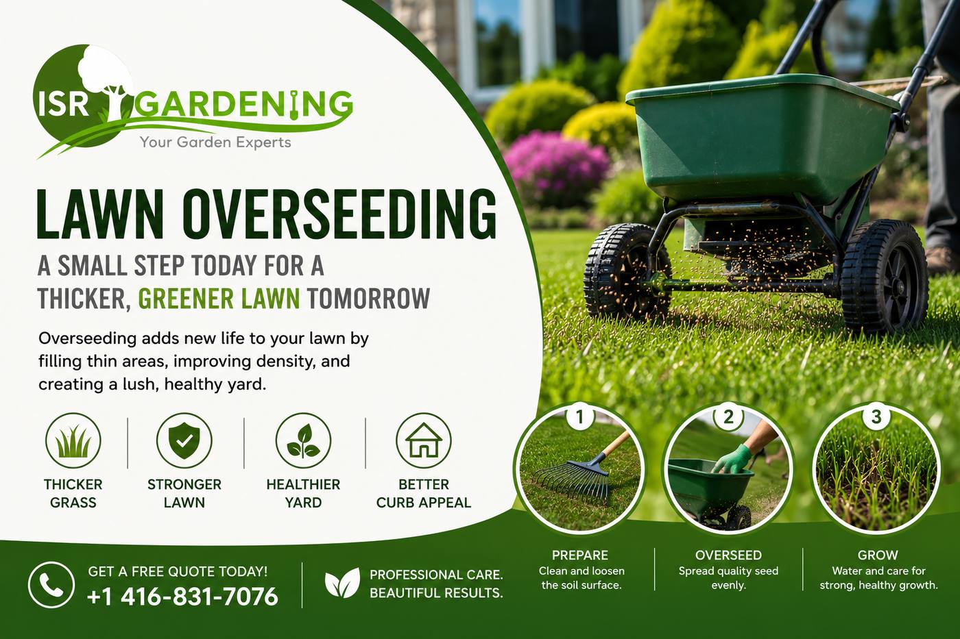 Lawn Overseeding Markham | Thick & Healthy Lawn Services - ISR Gardening Inc