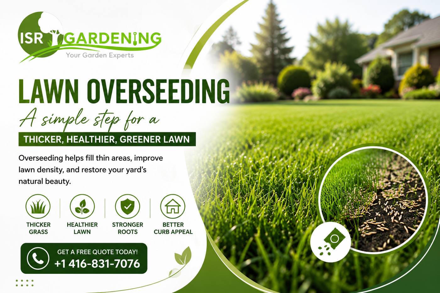 Lawn Overseeding Markham | Thick & Healthy Lawn Services - ISR Gardening Inc