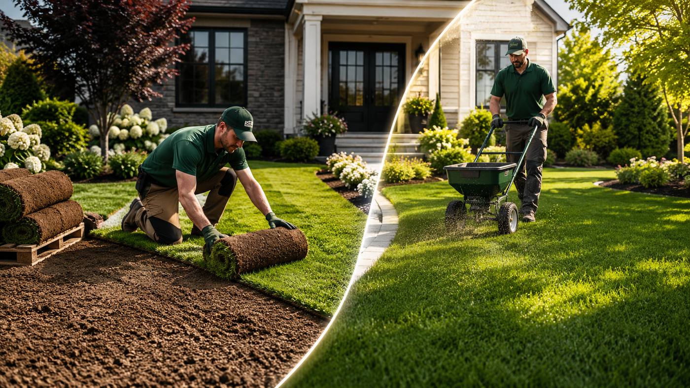 Sodding vs Overseeding Markham | Best Lawn Repair Option - ISR Gardening Inc
