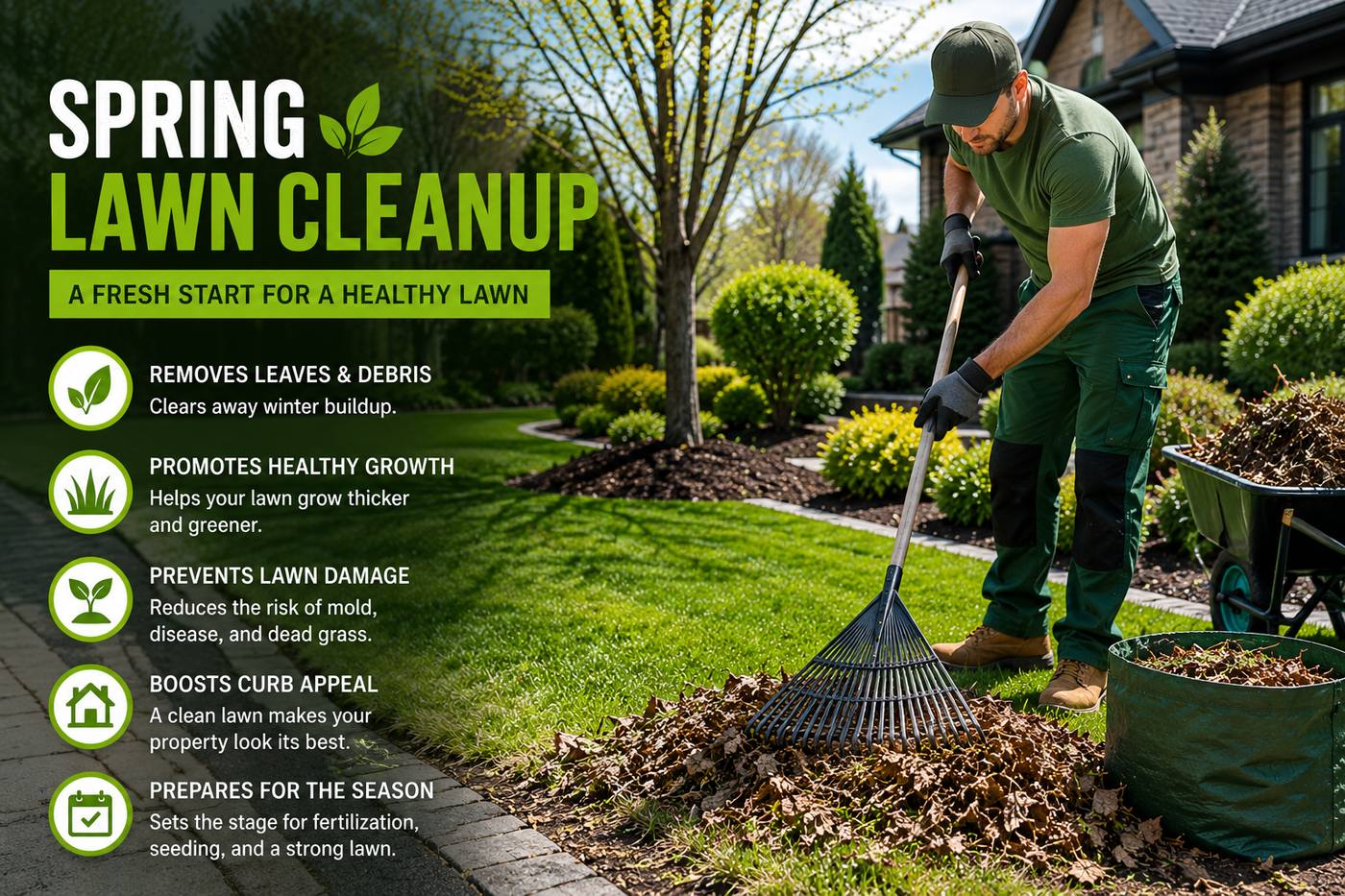 Spring Lawn Cleanup Markham | Professional Yard Cleanup - ISR Gardening Inc
