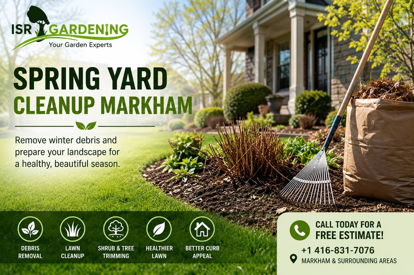Spring Yard Cleanup Markham | Professional Cleanup Services - ISR Gardening Inc